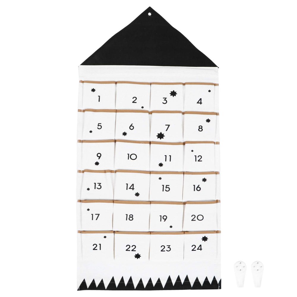 Homoyoyo Christmas Countdown Advent Calendar with Days Pockets DIY Xmas Countdown to Xmas Wall Hanging Storage Bag Holiday Decorations Ornaments for Home Door Decor