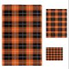 3 Piece Bath Towel Set, Orange Black Checkered Luxury Towels Set for Bathroom Soft Bath Shower Towels Absorbent Bathroom Towels Set ( 1 Bath Towel, 1 Hand Towel, 1 Washcloth ) Thanksgiving Fall view 1