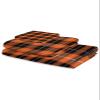 3 Piece Bath Towel Set, Orange Black Checkered Luxury Towels Set for Bathroom Soft Bath Shower Towels Absorbent Bathroom Towels Set ( 1 Bath Towel, 1 Hand Towel, 1 Washcloth ) Thanksgiving Fall view 2