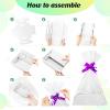 Fainne 74 Pcs Baskets for Gifts Empty Bulk DIY Empty Gift Basket Include 20 Kraft Cardboard Tray with Handles 30 Bags 24 Bows for Christmas Thanksgiving Birthdays Snacks Party, 8" x 6" x 3"(White) view 3