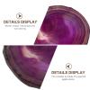 LIFKOME Natural Agate Coaster Set of 4 Round Stone Cup Mats 2.36 Inch Absorbent Drink Coasters for Coffee Wine Table Protection Home Bar Decor view 3