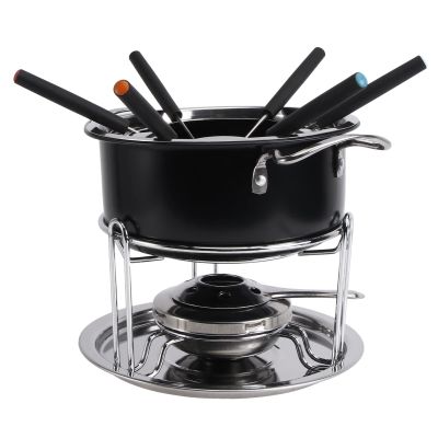 1set Chocolate Cheese Melting Pot Non-stick Stainless Steel Melting Stove for Fondue Baking Utensil for Home Restaurant Parties