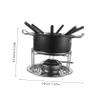 1set Chocolate Cheese Melting Pot Non-stick Stainless Steel Melting Stove for Fondue Baking Utensil for Home Restaurant Parties view 2