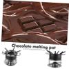 1set Chocolate Cheese Melting Pot Non-stick Stainless Steel Melting Stove for Fondue Baking Utensil for Home Restaurant Parties view 3