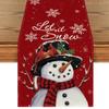 Artoid Mode Burgundy Snowman Let It Snow Winter Table Runner, Seasonal Christmas Kitchen Dining Table Decoration for Home Party Indoor 13x108 Inch view 1