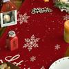 Artoid Mode Burgundy Snowman Let It Snow Winter Table Runner, Seasonal Christmas Kitchen Dining Table Decoration for Home Party Indoor 13x108 Inch view 3