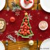 Artoid Mode Burgundy Snowman Let It Snow Winter Table Runner, Seasonal Christmas Kitchen Dining Table Decoration for Home Party Indoor 13x108 Inch view 4