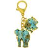 Feng Shui Elephant & Cosmic Rhino Amulet Keychain W5336 view 1