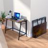ASTARTH Folding Desk-40 Inch Writing Computer Desk, Space Saving Foldable Table, Modern Simple Style PC Table, Black Metal Frame-Home Office Desk, No Assembly Required, Rustic Brown view 2