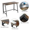 ASTARTH Folding Desk-40 Inch Writing Computer Desk, Space Saving Foldable Table, Modern Simple Style PC Table, Black Metal Frame-Home Office Desk, No Assembly Required, Rustic Brown view 4