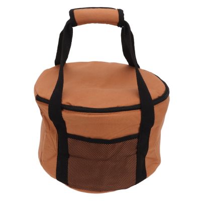 TOTITOM Camping Storage Bag Camping Tableware Storage Bag 13.7L Large Capacity Soft Lining Waterproof Round Picnic Storage Bag for Outdoor BBQ Camping Utensil
