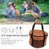 TOTITOM Camping Storage Bag Camping Tableware Storage Bag 13.7L Large Capacity Soft Lining Waterproof Round Picnic Storage Bag for Outdoor BBQ Camping Utensil view 4