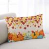 Pillow Covers 12x20 Inch Thanksgiving Maple Leaves Pumpkin Pattern Soft Brushed Microfiber Pillowcases with Hidden Zipper Closure Bed Pillow Shams for Bedroom Sofa Car view 2