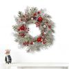 Regency International Frosted Mixed Ball Berry Pine Christmas Wreath, 24-inch Diameter, Holiday Season Decor view 3