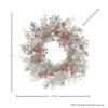 Regency International Frosted Mixed Ball Berry Pine Christmas Wreath, 24-inch Diameter, Holiday Season Decor view 4