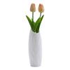 homeemoh Nordic Style Plastic Vases Modern Ceramic Look Plastic Flower Vase for Centerpieces Table Decoration (A-White) view 1