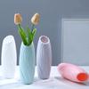 homeemoh Nordic Style Plastic Vases Modern Ceramic Look Plastic Flower Vase for Centerpieces Table Decoration (A-White) view 4
