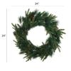 24-Inch Angel Pine Christmas Wreath with Cones  Artificial Holiday Decoration for Doors, Walls & Mantels view 3