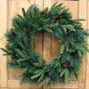 24-Inch Angel Pine Christmas Wreath with Cones  Artificial Holiday Decoration for Doors, Walls & Mantels view 4