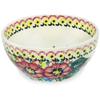 Polmedia Polish Pottery Bowl 5-inch UNIKAT - Still Meadow Pattern Handmade in Boleslawiec Poland by Ceramika Bona + Certificate of Authenticity view 1