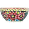 Polmedia Polish Pottery Bowl 5-inch UNIKAT - Still Meadow Pattern Handmade in Boleslawiec Poland by Ceramika Bona + Certificate of Authenticity view 3