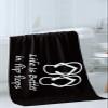 3 Piece Bath Towel Set, Hand Drawn Life Is Better in the Flip Flops Luxury Towels Set for Bathroom Soft Bath Shower Towels Absorbent Bathroom Towels Set ( 1 Bath Towel, 1 Hand Towel, 1 Washcloth ) view 3