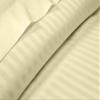 Exquisitely Luxurious Fully Elastisized Fitted Sheet with Fits Upto 18" Mattresses and 2 Pillow Cases, 100% Egyptian Cotton, 400 Thread Count-Ivory Stripe,Twin-XL Size view 2