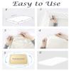 Exquisitely Luxurious Fully Elastisized Fitted Sheet with Fits Upto 18" Mattresses and 2 Pillow Cases, 100% Egyptian Cotton, 400 Thread Count-Ivory Stripe,Twin-XL Size view 4