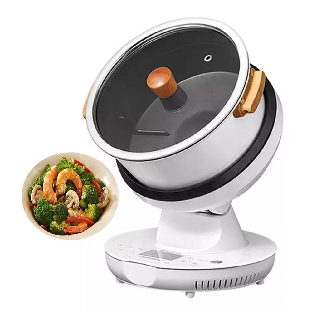 AOSAFE 50 Pice Commercial Food Processor, 6L Intelligent Automatic Cooking Machine with 360 Rotating and 3D All-Round Heating, Adjustment 3 Gears Firepower and Pot Body, for Home Restaurant