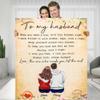 KERAOO Customized Blanket for Husband, Hold This Blanket Tight and Feel My Love, Valentines Day Gifts for Men, Husband Christmas Birthday Gift Ideas, for Husband from Wife view 1