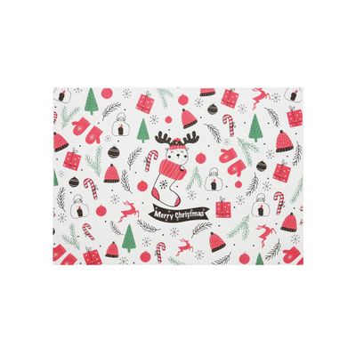 100 pcs Christmas Food Paper Sheets, Sandwich Wrapping Greaseproof Paper Sheets, Bread/Rolls Deli Paper Liners, Baskets Lining Wrappers for Fish & Chips or Burger & Fries (10"14")