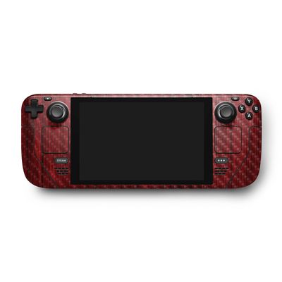 MightySkins Carbon Fiber Skin Compatible with Valve Steam Deck - Cherry Grain | Protective, Durable Textured Carbon Fiber Finish | Easy to Apply, Remove, and Change Styles | Made in The USA