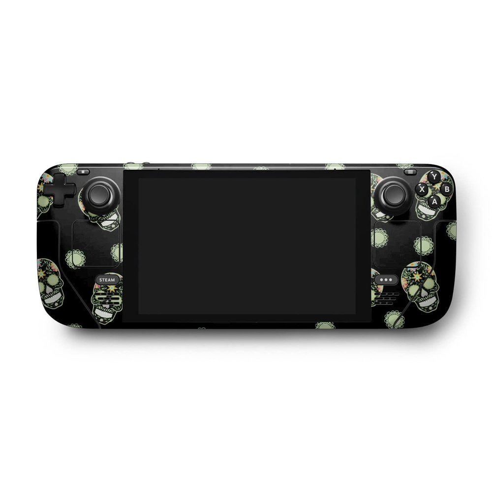 MightySkins Skin Compatible with Valve Steam Deck - Nighttime Skulls | Protective, Durable, and Unique Vinyl Decal wrap Cover | Easy to Apply, Remove, and Change Styles | Made in The USA
