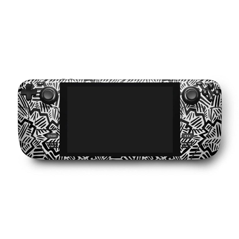 MightySkins Skin Compatible with Valve Steam Deck - Abstract Black | Protective, Durable, and Unique Vinyl Decal wrap Cover | Easy to Apply, Remove, and Change Styles | Made in The USA