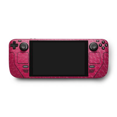 MightySkins Skin Compatible with Valve Steam Deck - Pink Pleather | Protective, Durable, and Unique Vinyl Decal wrap Cover | Easy to Apply, Remove, and Change Styles | Made in The USA