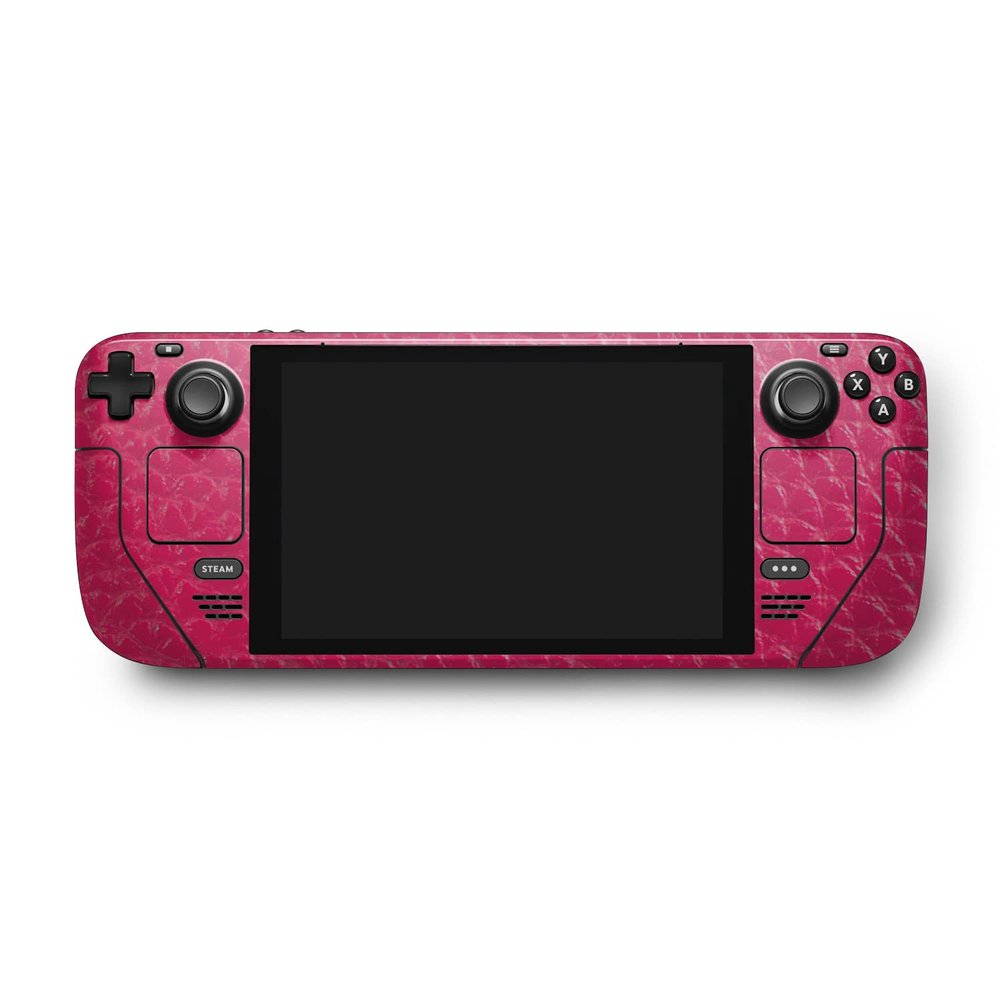 MightySkins Skin Compatible with Valve Steam Deck - Pink Pleather | Protective, Durable, and Unique Vinyl Decal wrap Cover | Easy to Apply, Remove, and Change Styles | Made in The USA