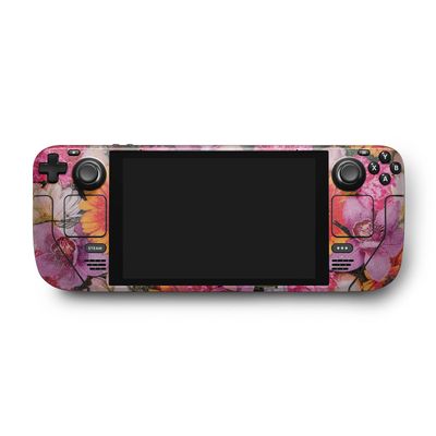 MightySkins Glossy Glitter Skin Compatible with Valve Steam Deck - Watered Flowers | Protective, Durable High-Gloss Glitter Finish | Easy to Apply, Remove, and Change Styles | Made in The USA