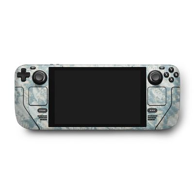 MightySkins Carbon Fiber Skin Compatible with Valve Steam Deck - Blue Seashells | Protective, Durable Textured Carbon Fiber Finish | Easy to Apply, Remove, and Change Styles | Made in The USA