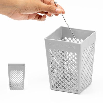A Bar Above Dishwasher Basket for Reusable Straws and Small Bar Tools, Plastic Straw Basket for Washing Cocktail Picks, Stir Sticks, & Kitchen Accessories, Ideal for Home and Commercial Dishwasher use