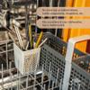 A Bar Above Dishwasher Basket for Reusable Straws and Small Bar Tools, Plastic Straw Basket for Washing Cocktail Picks, Stir Sticks, & Kitchen Accessories, Ideal for Home and Commercial Dishwasher use view 2