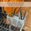 A Bar Above Dishwasher Basket for Reusable Straws and Small Bar Tools, Plastic Straw Basket for Washing Cocktail Picks, Stir Sticks, & Kitchen Accessories, Ideal for Home and Commercial Dishwasher use view 4