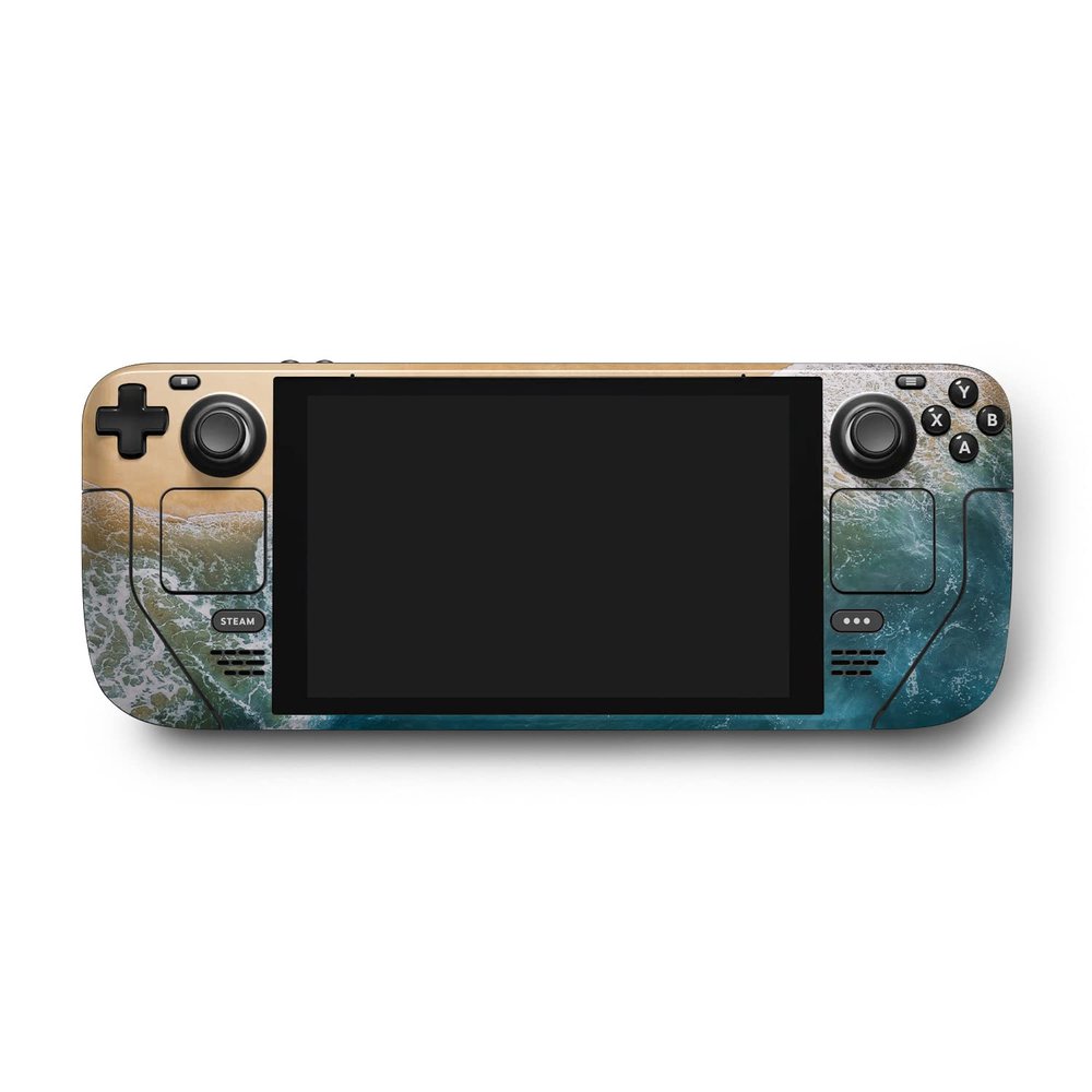 MightySkins Skin Compatible with Valve Steam Deck - Sea and Sand | Protective, Durable, and Unique Vinyl Decal wrap Cover | Easy to Apply, Remove, and Change Styles | Made in The USA