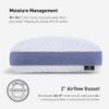 Bedgear Balance Performance Pillow  2.0 - Moisture Wicking Bed Pillow for All Sleep Positions - Medium Firmness Bed Pillow - Washable Removable Cover  20" W x 26" L x 5.75" H view 3