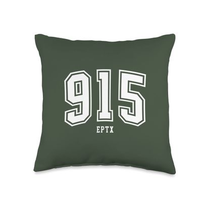 915 El Paso TX Classic Athletic Design Throw Pillow