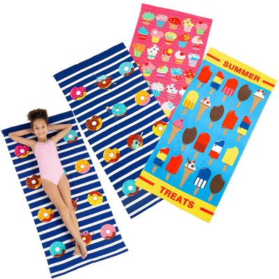 Fun Express Sweet Treats Beach Towels - 3 Pieces
