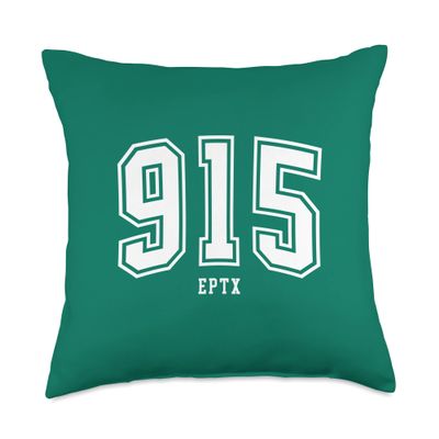 915 El Paso TX Classic Athletic Design Throw Pillow