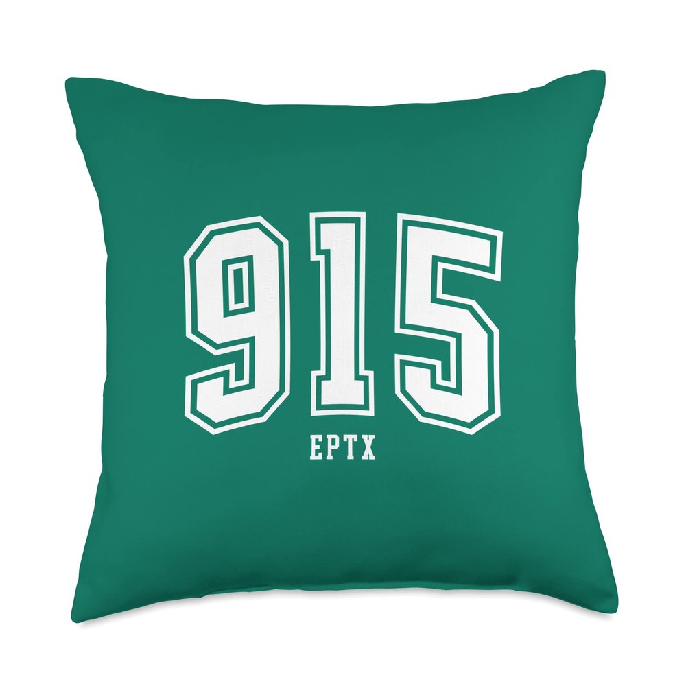 915 El Paso TX Classic Athletic Design Throw Pillow