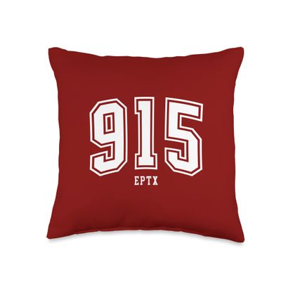 915 El Paso TX Classic Athletic Design Throw Pillow