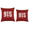 915 El Paso TX Classic Athletic Design Throw Pillow view 3