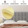 ZZYK Fleece Back Cushion Headboard Backrest Reading Pillow Large Wedge Lumbar Bolster Upholstered Bed Headboard Cover for Full Twin Queen Size Bed,Coffee,Paste 59"/150cm view 3